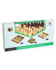  Набор настольных игр 3 в 1 (шахматы, шашки, нарды) W3015
