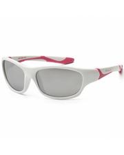 Детские солнцезащитные очки Koolsun бело-розовые серии Sport (Размер: 6+)