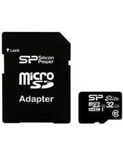 Карты памяти Silicon Power ELITE microSDHC 32GB UHS Class 1 Class 10 + SD adapter фото