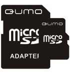 Qumo microSDHC class 4 8GB + SD adapter