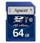 Apacer SDXC Class 10 UHS-I U1 (R95 W45 MB/s) 64GB