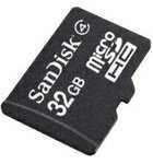 SanDisk microSDHC Card Class 4 32GB + SD adapter